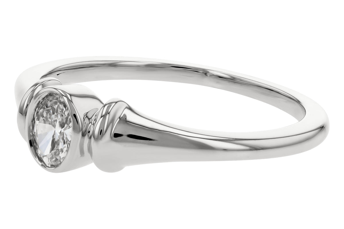 Allison Kaufman Fancy-Cut Diamond Ring in 14K White Gold, 0.23 ctw, alternate view