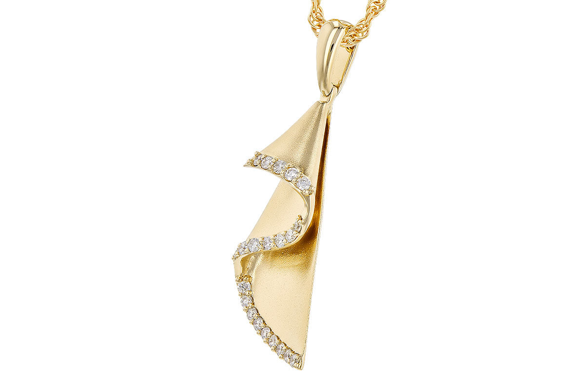 Allison Kaufman Diamond Necklace in 14K Yellow Gold, 0.10 ctw (N8349), alternate view