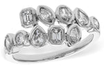 Allison Kaufman Fancy-Cut Diamond Ring in 14K White Gold, 0.85 ctw