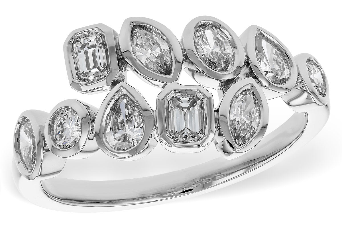 Allison Kaufman Fancy-Cut Diamond Ring in 14K White Gold, 0.85 ctw