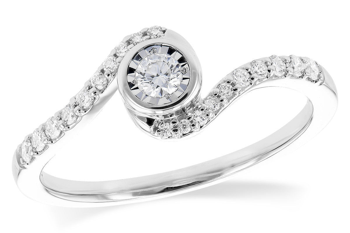 Allison Kaufman Diamond Ring in 14K White Gold, 0.24 ctw (D5855)