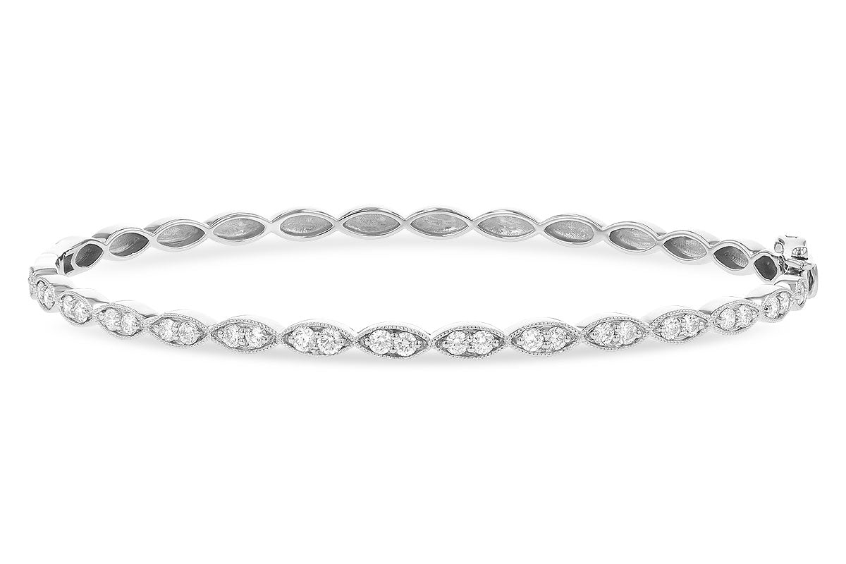 Allison Kaufman Diamond Bangle Bracelet in 14K White Gold, 0.73 ctw