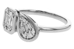 Allison Kaufman Baguette Diamond Ring in 14K White Gold, 0.25 ctw (D6077), alternate view