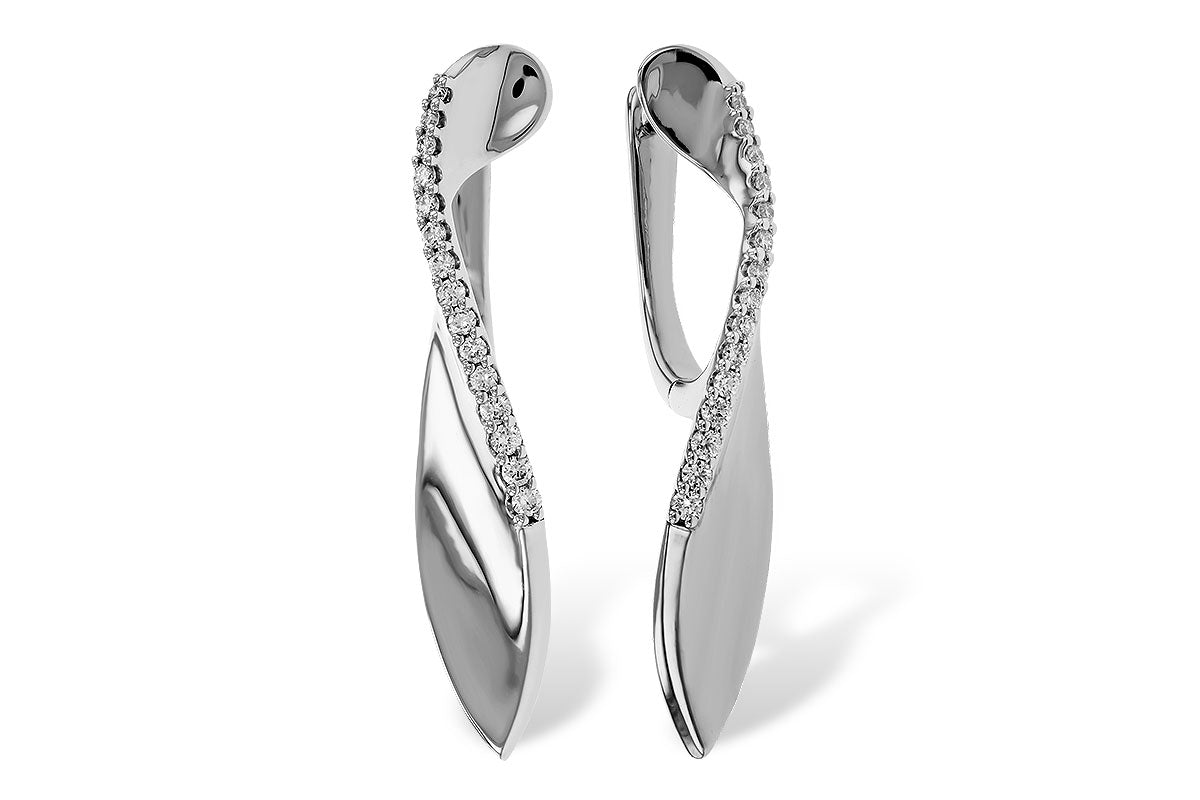 Allison Kaufman Diamond Earrings in 14K White Gold, 0.18 ctw (E2367)