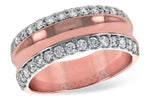 Allison Kaufman Diamond Wedding Band in 14K Rose & White Gold, 0.73 ctw