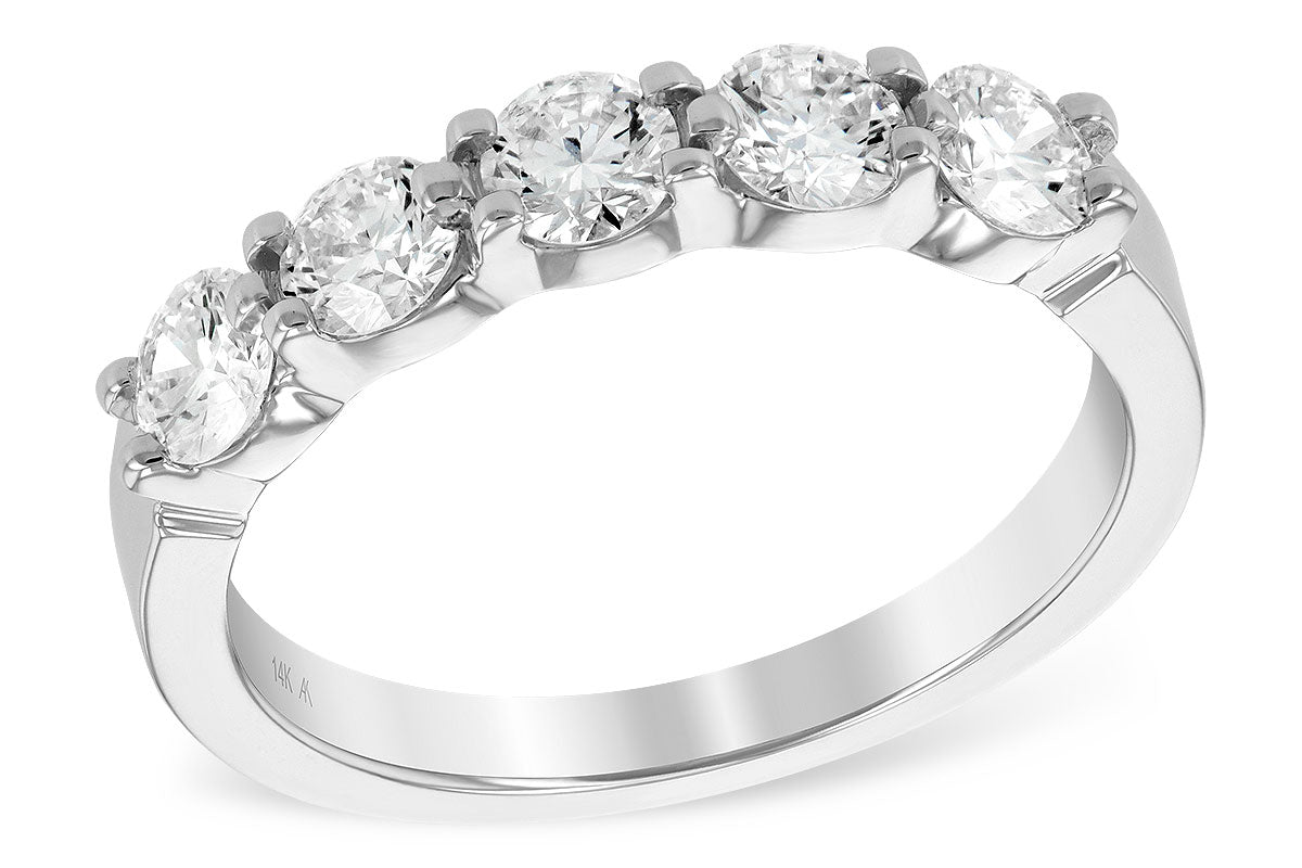Allison Kaufman Diamond Wedding Band in 14K White Gold, 1.00 ctw (WR125-1)