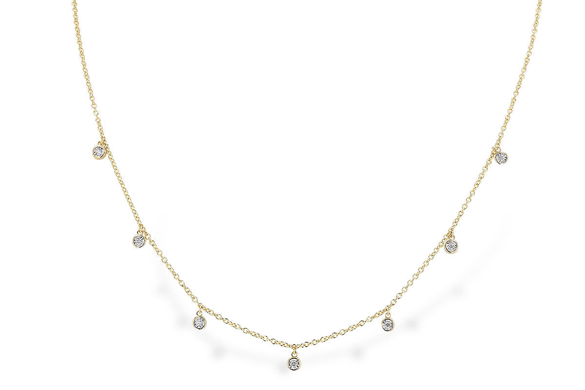 Allison Kaufman Diamond Necklace in 14K Yellow Gold, 0.12 ctw (N8365)