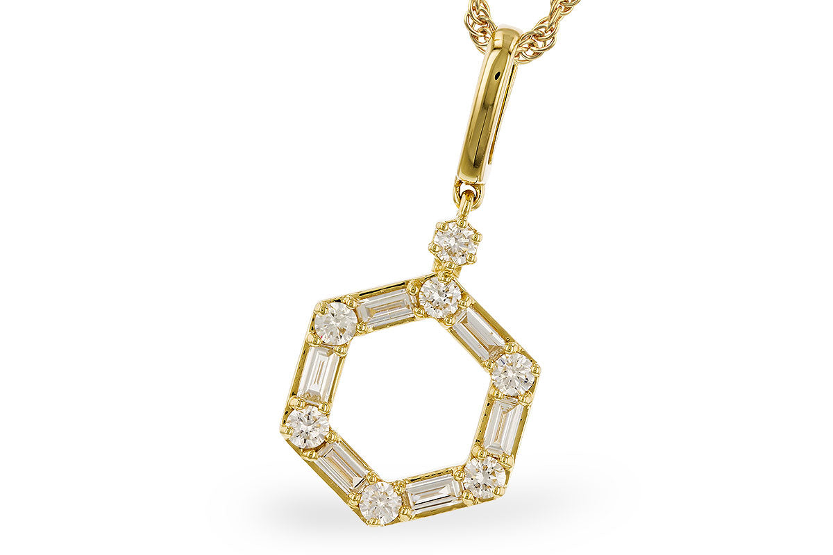 Allison Kaufman Baguette Diamond Necklace in 14K Yellow Gold, 0.35 ctw