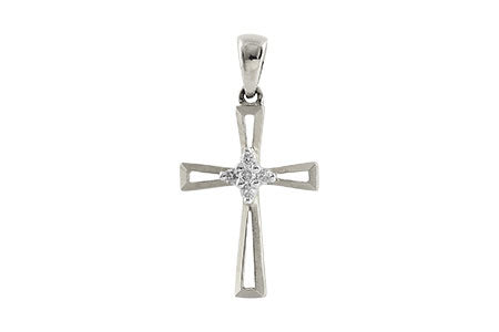 Allison Kaufman Diamond Pendant in 14K White Gold, 0.06 ctw (P6279)