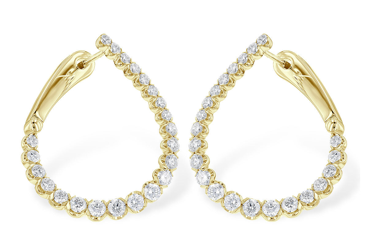 Allison Kaufman Diamond Earrings in 14K Yellow Gold, 1.50 ctw (E2083)