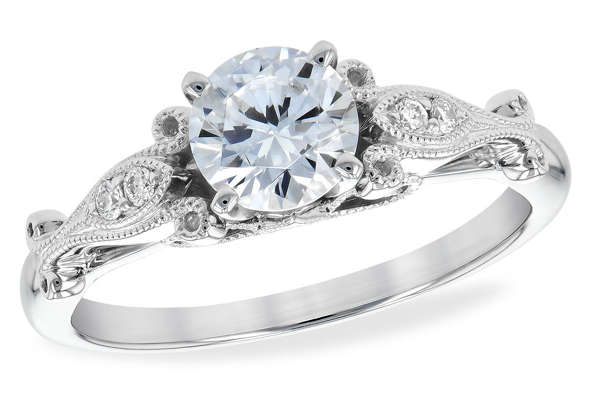 Allison Kaufman Diamond Engagement Ring Semi-Mount in 14K White Gold, 0.05 ctw
