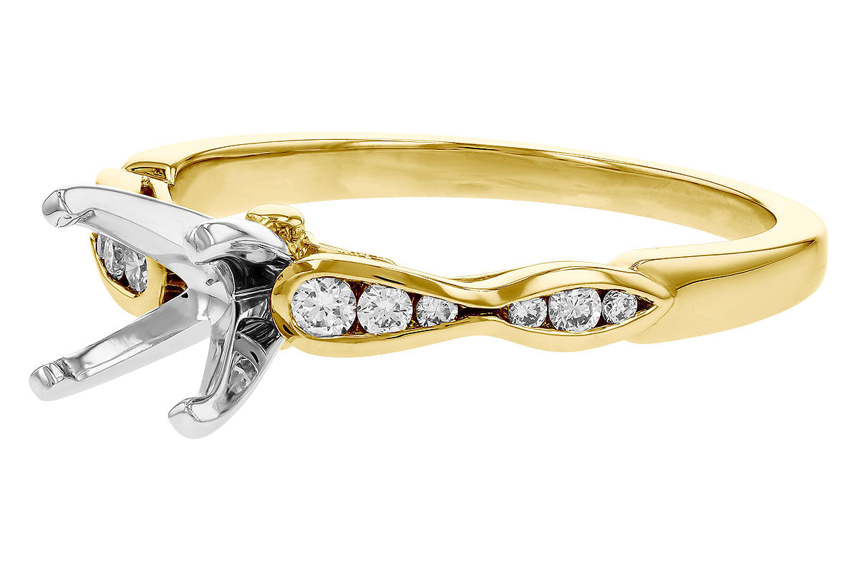 Allison Kaufman Diamond Engagement Ring Semi-Mount in 14K Yellow Gold, 0.14 ctw (L7714), alternate view