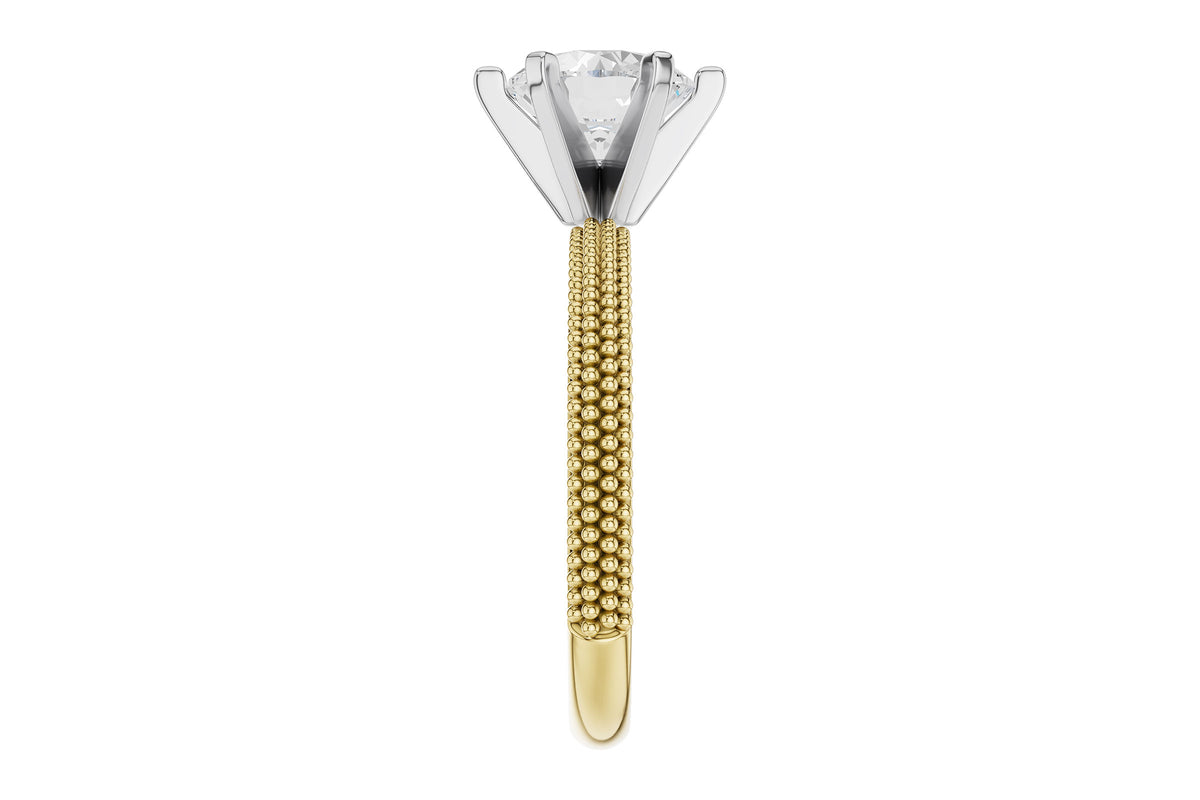 Allison Kaufman Engagement Ring Semi-Mount in 14K Yellow Gold (L7900), alternate view