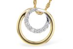 Allison Kaufman Diamond Necklace in 14K Yellow & White Gold, 0.15 ctw (N8297)