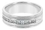 Allison Kaufman Diamond Men's Wedding Band in 14K White Gold, 0.46 ctw, alternate view