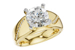 Allison Kaufman Diamond Engagement Ring Semi-Mount in 14K Yellow Gold, 0.08 ctw (L7958)