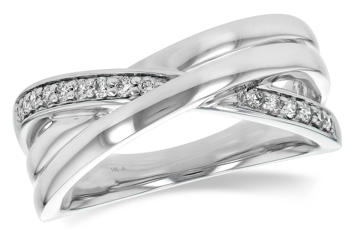 Allison Kaufman Diamond Ring in 14K White Gold, 0.15 ctw
