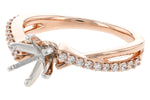 Allison Kaufman Diamond Engagement Ring Semi-Mount in 14K Rose Gold, 0.24 ctw (L7866), alternate view