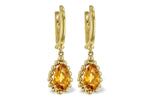 Allison Kaufman Citrine Earrings in 14K Yellow Gold, 1.40 ctw