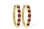 Allison Kaufman Ruby & Diamond Earrings in 14K Yellow Gold, 1.08 ctw