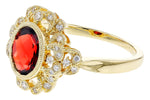 Allison Kaufman Garnet & Diamond Ring in 14K Yellow Gold, 1.56 ctw, alternate view