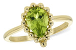 Allison Kaufman Peridot Ring in 14K Yellow Gold, 1.30 ctw