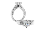 Allison Kaufman Diamond Engagement Ring Semi-Mount in 14K White Gold, 0.12 ctw (L7940), alternate view