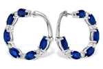 Allison Kaufman Sapphire & Diamond Earrings in 14K White Gold, 4.18 ctw