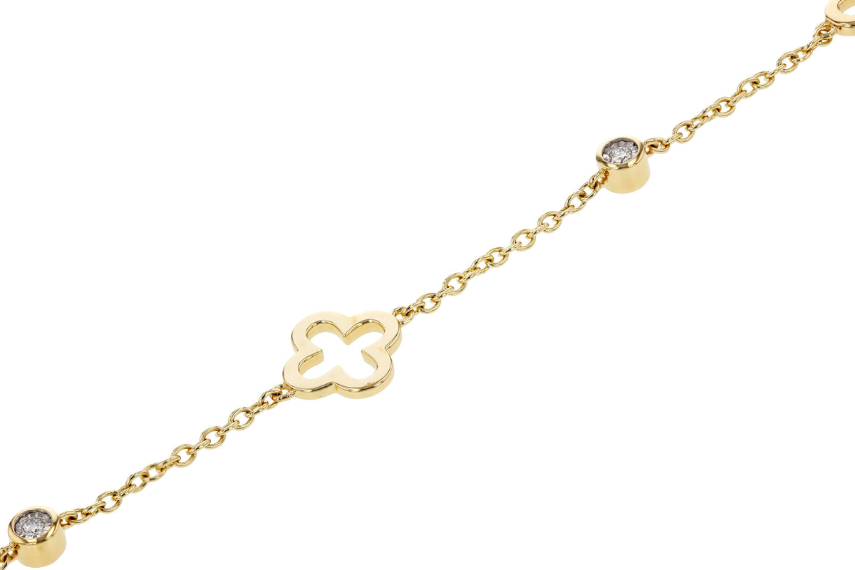 Allison Kaufman Diamond Bracelet in 14K Yellow Gold, 0.06 ctw, alternate view