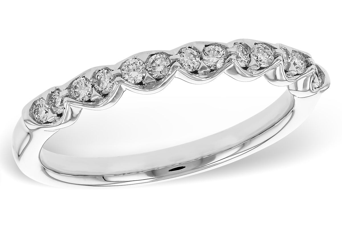 Allison Kaufman Diamond Wedding Band in 14K White Gold, 0.25 ctw (W2657)