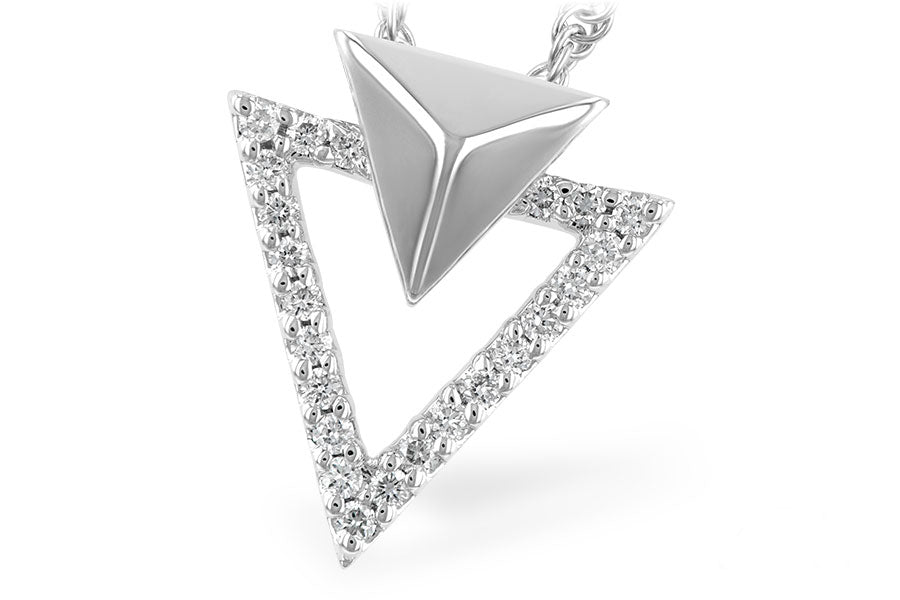 Allison Kaufman Diamond Necklace in 14K White Gold, 0.11 ctw (N7786)