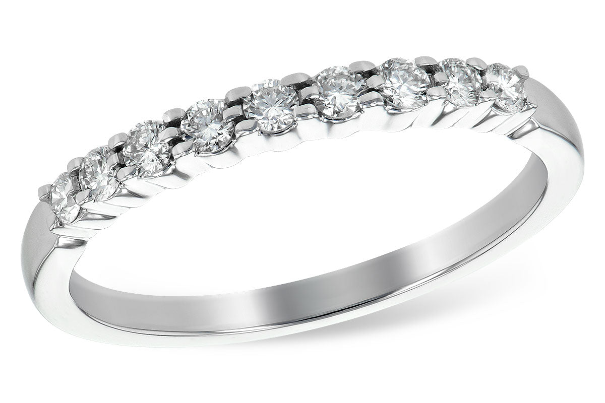 Allison Kaufman Diamond Wedding Band in 14K White Gold, 0.25 ctw (WR830-25)