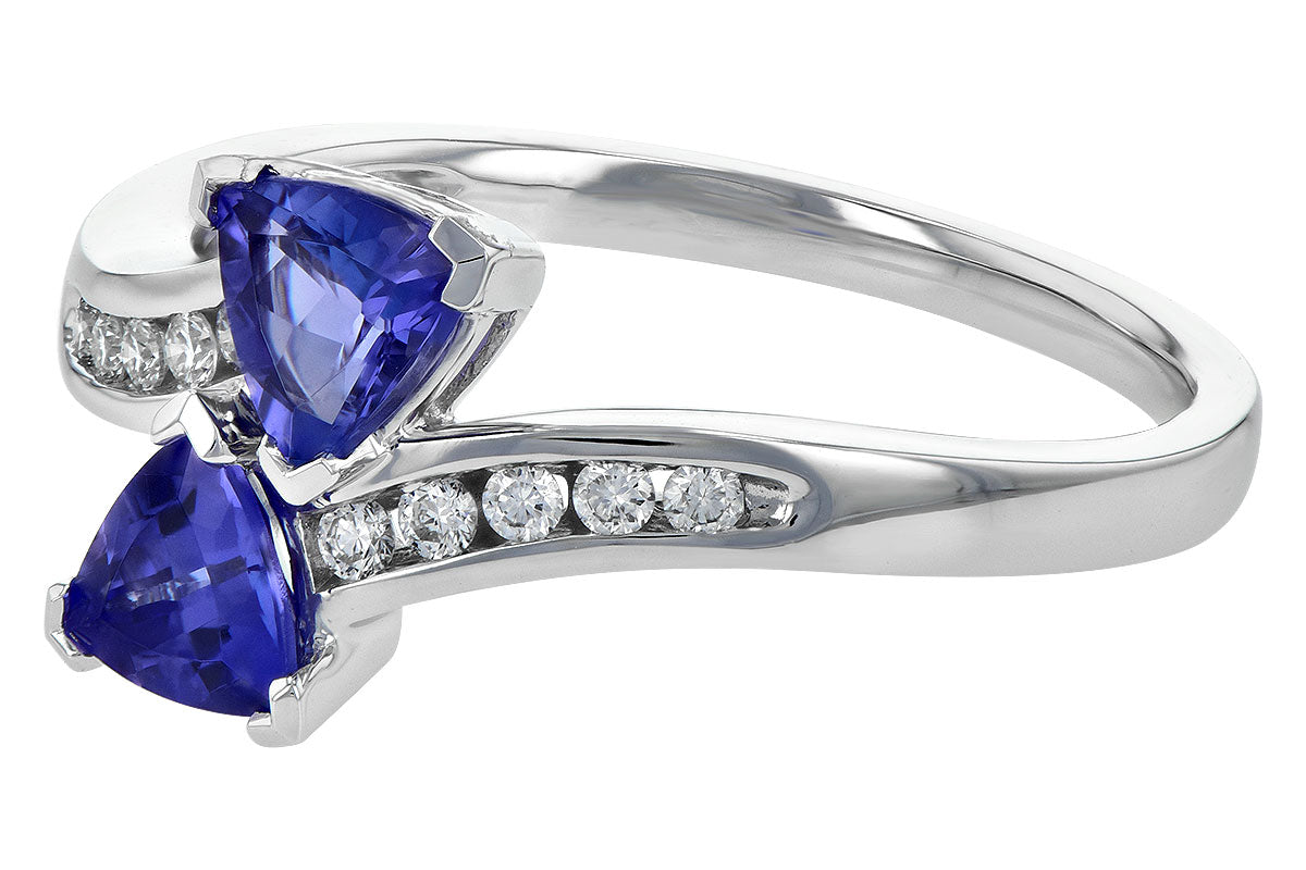 Allison Kaufman Tanzanite & Diamond Ring in 14K White Gold, 0.90 ctw, alternate view