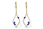 Allison Kaufman Sapphire & Diamond Earrings in 14K Yellow Gold, 0.95 ctw