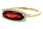 Allison Kaufman Garnet & Diamond Ring in 14K Yellow Gold, 1.71 ctw, alternate view