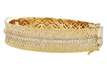 Allison Kaufman Diamond Bangle Bracelet in 14K Yellow Gold, 1.96 ctw, alternate view