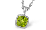 Allison Kaufman Peridot Necklace in 14K White Gold, 0.95 ctw