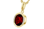 Allison Kaufman Garnet & Diamond Necklace in 14K Yellow Gold, 2.05 ctw (N8800), alternate view