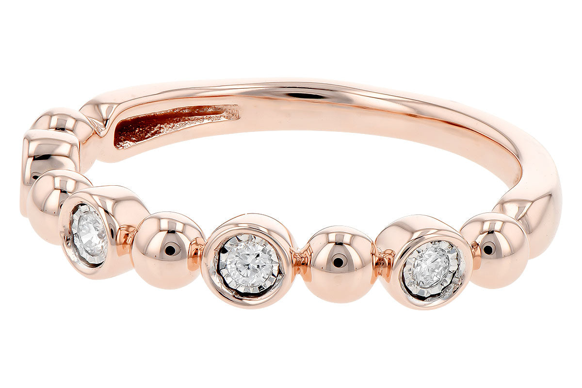 Allison Kaufman Diamond Wedding Band in 14K Rose Gold, 0.08 ctw (W2402), alternate view