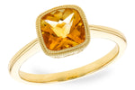 Allison Kaufman Citrine Ring in 14K Yellow Gold, 1.25 ctw