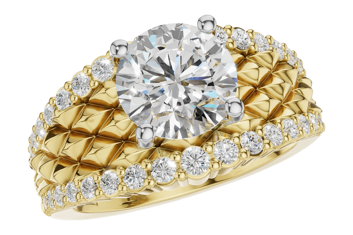 Allison Kaufman Diamond Engagement Ring Semi-Mount in 14K Yellow Gold, 0.50 ctw (L7912)