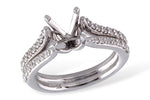 Allison Kaufman Diamond Engagement Ring Semi-Mount in 14K White Gold, 0.48 ctw