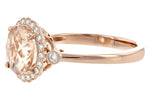 Allison Kaufman Morganite & Diamond Ring in 14K Rose Gold, 1.72 ctw, alternate view