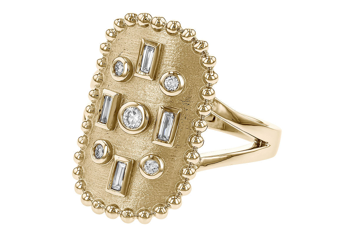 Allison Kaufman Baguette Diamond Ring in 14K Yellow Gold, 0.21 ctw, alternate view