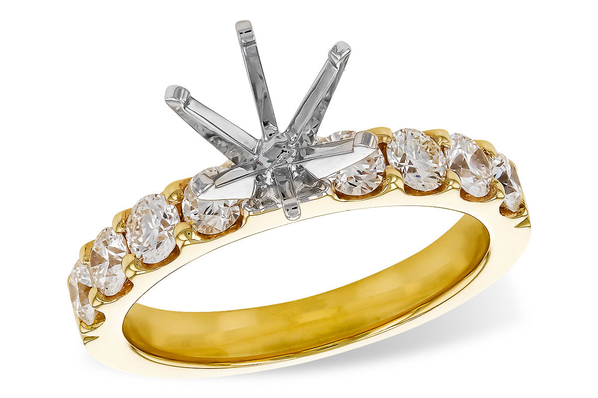Allison Kaufman Diamond Engagement Ring Semi-Mount in 14K Yellow Gold, 1.00 ctw (L7877)