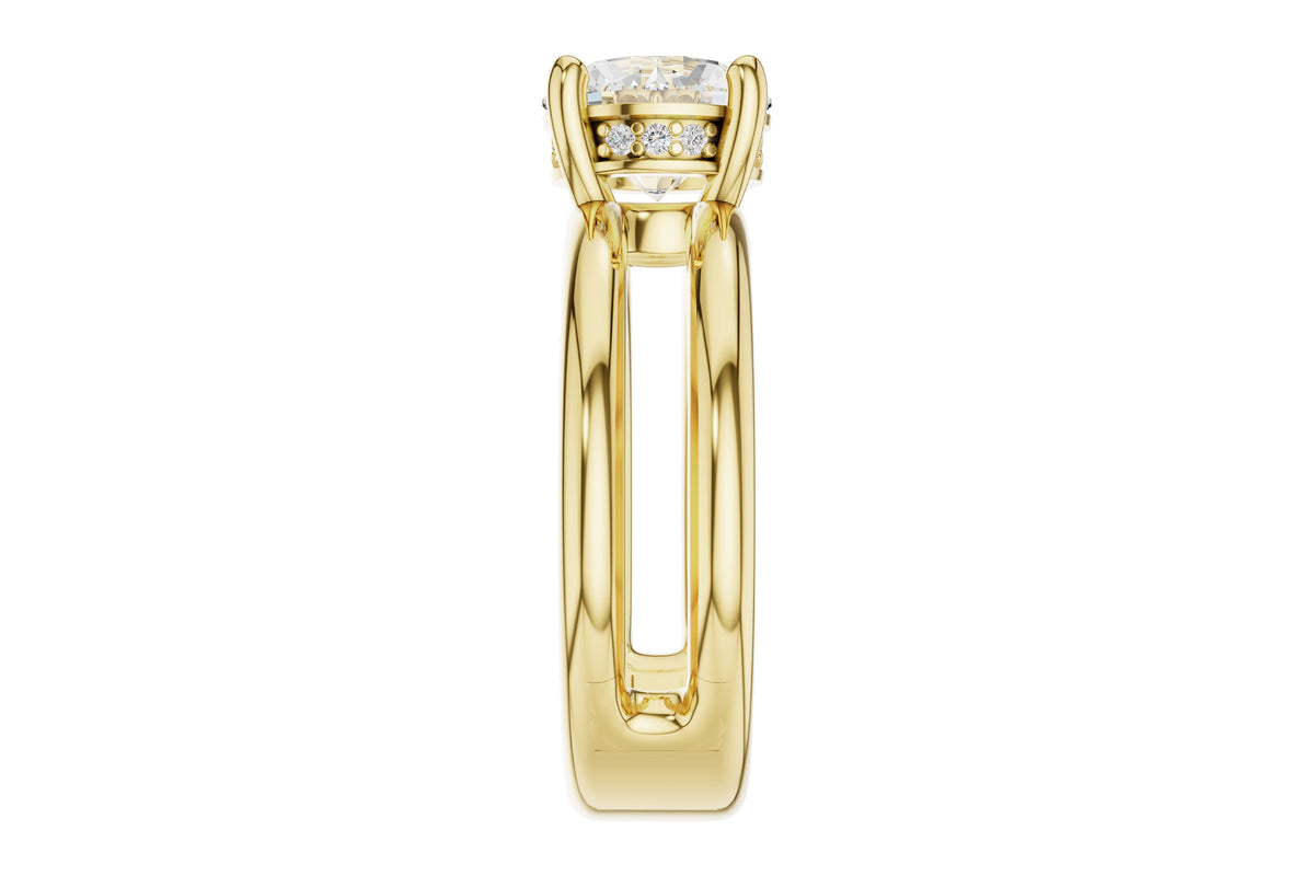Allison Kaufman Diamond Engagement Ring Semi-Mount in 14K Yellow Gold, 0.06 ctw (L7948), alternate view