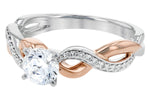 Allison Kaufman Diamond Engagement Ring Semi-Mount in 14K Yellow & White Gold, 0.09 ctw (L7539), alternate view