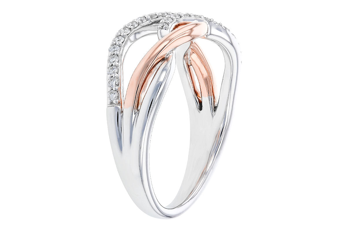Allison Kaufman Diamond Ring in 14K Rose & White Gold, 0.20 ctw (D5911), alternate view