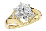 Allison Kaufman Diamond Engagement Ring Semi-Mount in 14K Yellow Gold, 0.06 ctw