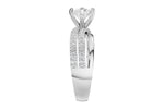 Allison Kaufman Diamond Engagement Ring Semi-Mount in 14K White Gold, 0.34 ctw, alternate view
